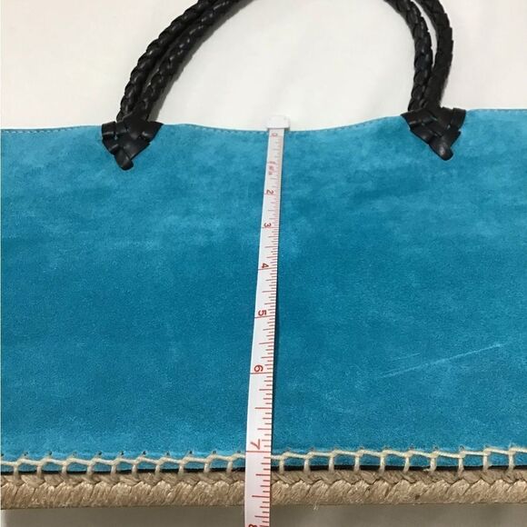 ALTUZARRA Blue Suede Bucket Basket Handbag - Picture 16 of 16